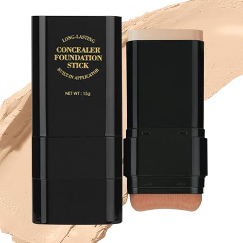 yakermur Foundation Stick Foundation Make-up Stick Foundation Gesicht 15G - Doppelkopf-Gesichtsauflage für Mädchen, nachhaltige Concealer-Creme von yakermur