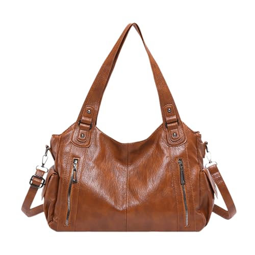 yakermur Große Handtasche für Damen, mit verstellbarem Schultergurt, wasserdicht, aus Leder, für den Unterricht und den täglichen Gebrauch, Se référer au descriptif von yakermur