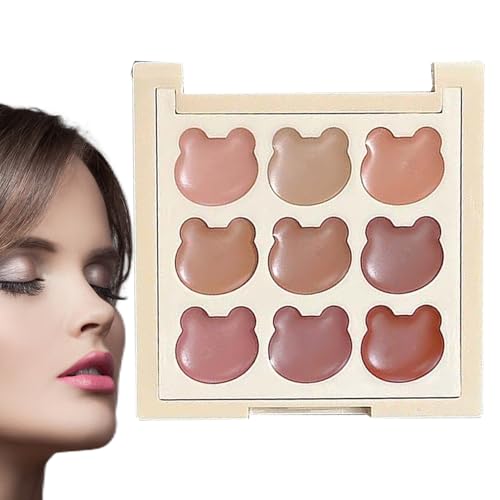 yakermur Lipgloss-Palette – Make-up-Palette mit 9 Schattierungen für Damen und Jugendliche – widerstandsfähige matte Töne mit intensiver Pigmentierung – ideal für Jugendliche, Studenten und von yakermur