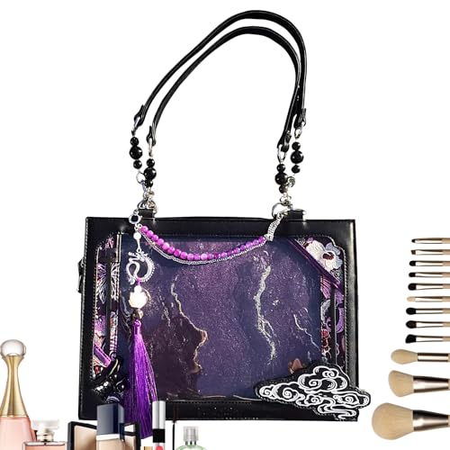 yakermur Retro Damen Handtasche,Tägliche Freizeittasche für den Stadtalltag | Ästhetische Umhängetasche für Reisen Urlaub Verabredungen Spaziergänge Einkäufe und Urlaubsfotos von yakermur