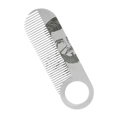 yakermur Schnurrbartkamm | Kleine Schnurrbartbürste – Tragbares Formwerkzeug gegen Kratzer – Frisierbürste mit doppeltem Verwendungszweck für Männer von yakermur