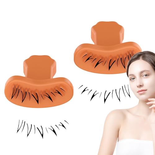 yakermur Unterer Wimpernstempel,Unterer Wimpernstempel, Schnelles Augen-Make-up-Tool, 1 Paar wiederverwendbare Stempel, Silikon-Wimpernapplikator-Werkzeug, Wimpernschablone für Anfänger von yakermur