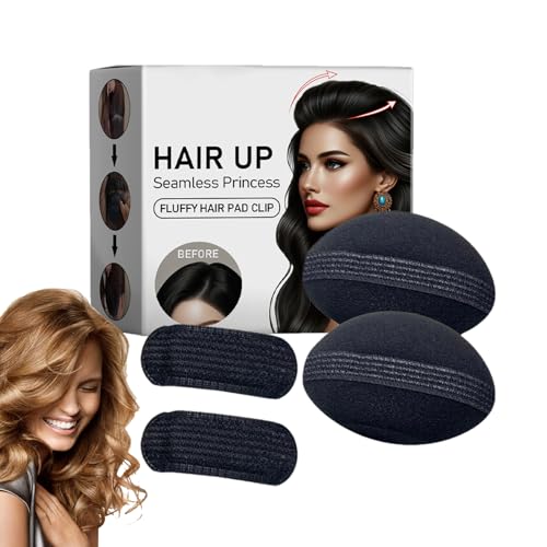 yakermur Volumen Haarbasiseinsätze, Volume Haarbasen - 4x Haarvolumen Zunahme Clip | 4 Pack unsichtbares Flechten Bun Pad Accessoires Tool für Mädchen Friseur Lady Alltag verwenden Hochzeiten Partys von yakermur