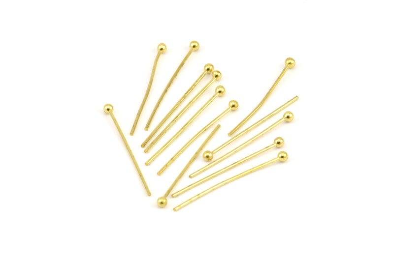 100 Kugel Nietstifte, Rohmessing 25 Mm Bp-250 Brc222 von yakutum