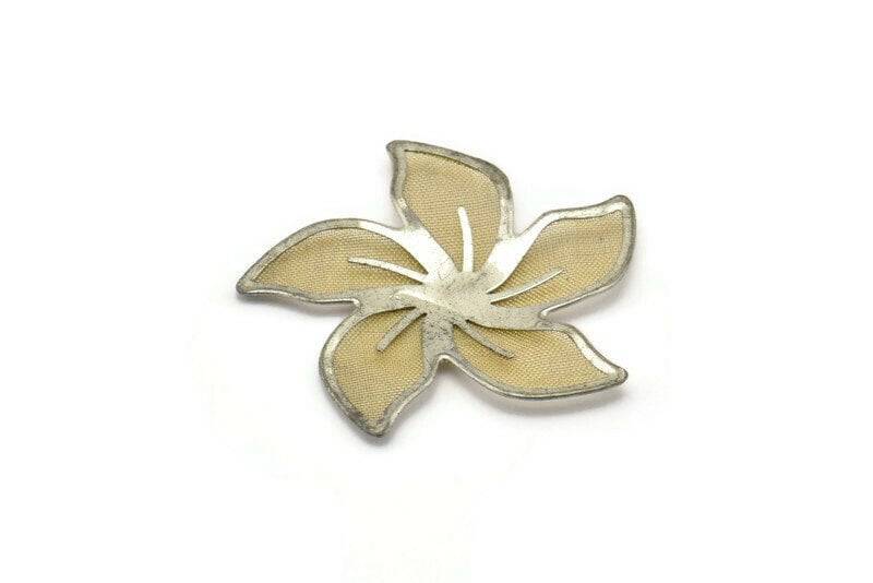 12 Messing Und Silber Farbe Wire Blume Filigrane, Zubehör, 38 Mm D129 - C055 12 Messing Und Silber Farbe Wire Blume Filigrane, Zubehör, 38 Mm D129 - C055 von yakutum