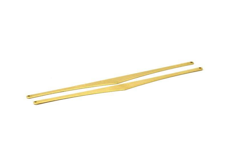 Extra Lange Messingrohlinge, 3 Rohmessing Rohlinge Mit 2 Löchern | 153x9.6 Mm D0514 von yakutum