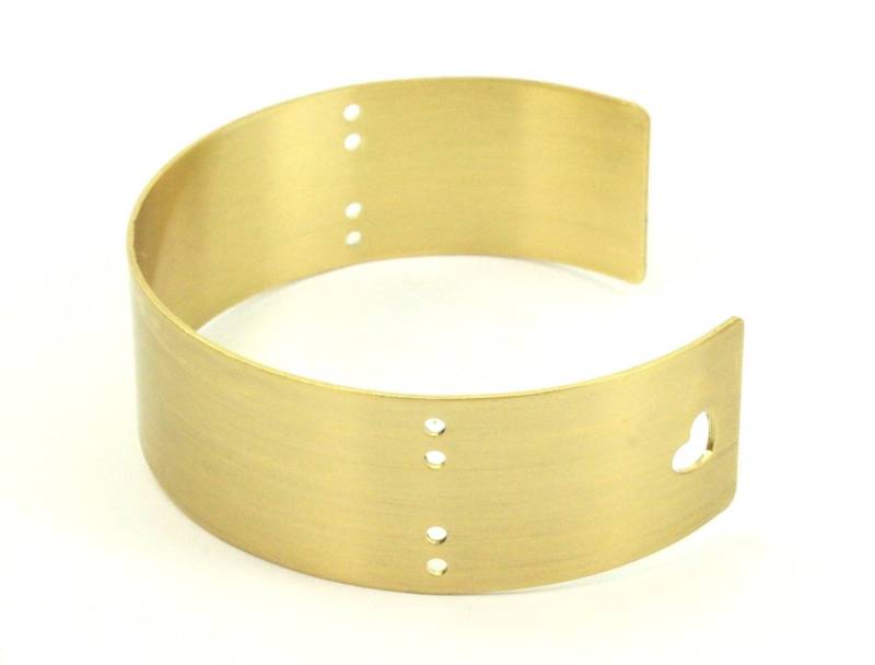 Herz Messing Armband - 2 Armreife Mit Und 8 Löchern | 20x145x0.80 Mm Brc019 von yakutum