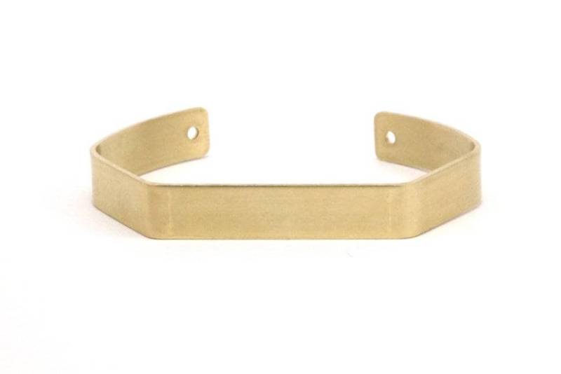 Messing Armband Blank - 4 Rohmessing Armreif Bangle 2 Holes | 145x8x1mm Brc 179 Messing Armband Blank - 4 Rohmessing Armreif Bangle 2 Holes | 145x8x1mm Brc 179 von yakutum
