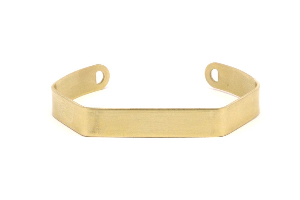Messing Armband Blank - 4 Rohmessing Armreif Mit 2 D-Förmigen Löchern | 145x8x1mm Brc 246 Messing Armband Blank - 4 Rohmessing Armreif Mit 2 D-Förmigen Löchern | 145x8x1mm Brc 246 von yakutum