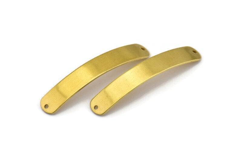 Messing Armband Rohling, 12 Rohmessing Rohling Mit 2 Löchern | 47x8x0.80 Mm A1118 von yakutum