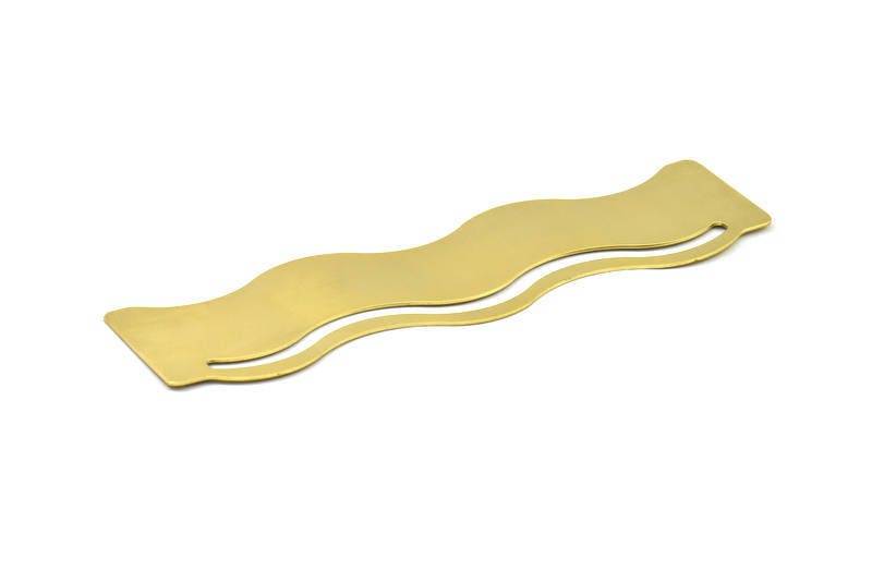 Messing Armband Rohling - 2 Rohmessing Welle Flach Stanzen | 36x152x0.80 Mm V071 von yakutum