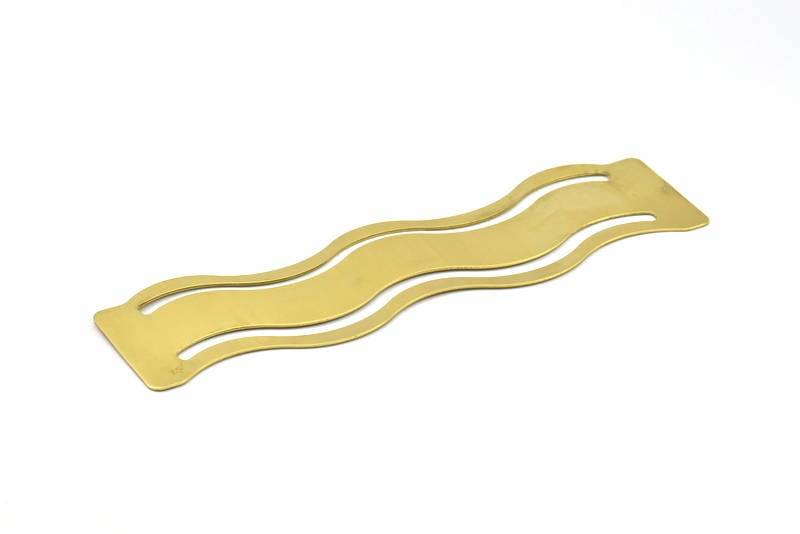 Messing Armband Rohlinge - 2 Rohmessing Wellen Flach Stanzen | 36x152x0.80 Mm V069 von yakutum