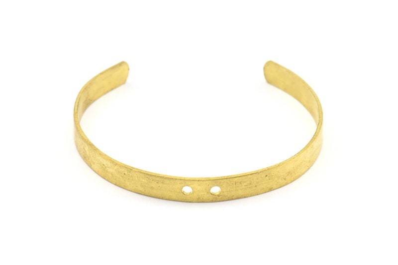 Messing Armreif - 2 Mit Löchern | 6x145x1mm Brc003 von yakutum