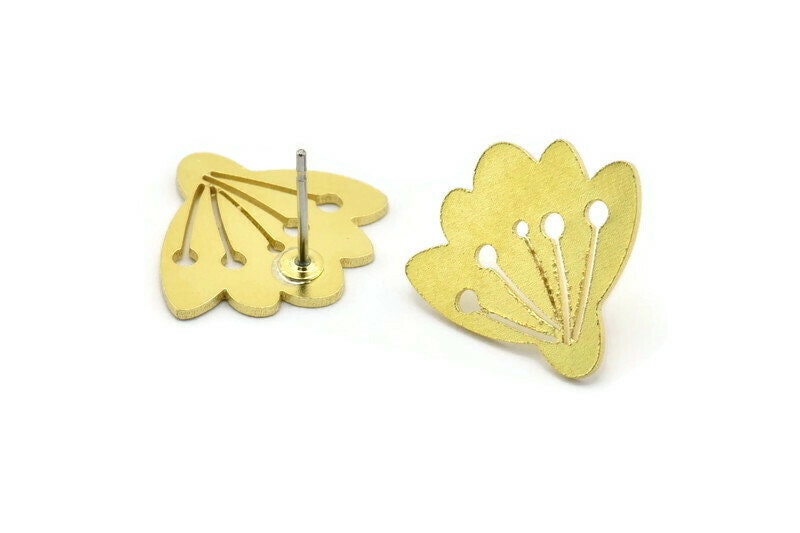 Messingblumenohrringe, 8 Rohmessingblumenförmige Ohrstecker | 17x18x0, 80 Mm A2711 Messingblumenohrringe, 8 Rohmessingblumenförmige Ohrstecker | 17x18x0, 80 Mm A2711 von yakutum