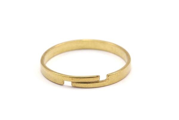 Messing Glatt Ring - 20 Verstellbare Glatte Ringe | 19x2.3 Mm Mn44 von yakutum