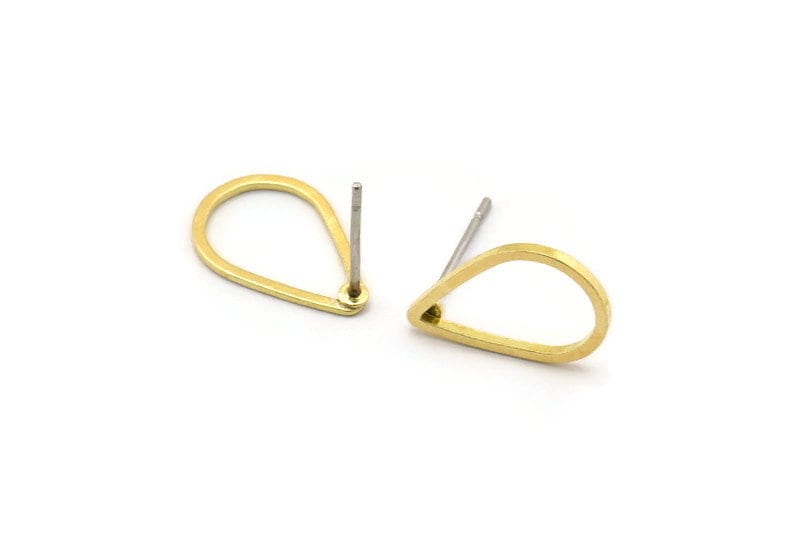 Messing Ohrstecker, 12 Ohrstecker | 15 X 10 Mm Bs 1133 A1133 von yakutum