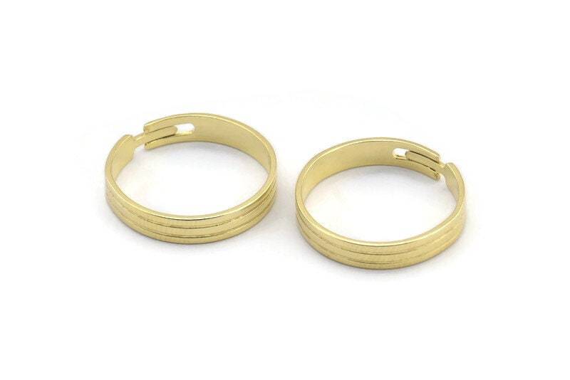 Messing Ring Verstellbar - 20 Verstellbare Ringe | 18 Mm Mn43 von yakutum