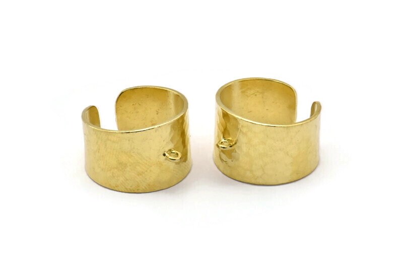 Messing Ringrohlinge, 2 Gehämmerte Ringrohlinge Aus Mit 1 Öse | 19 Mm E264 Messing Ringrohlinge, 2 Gehämmerte Ringrohlinge Aus Mit 1 Öse | 19 Mm E264 von yakutum