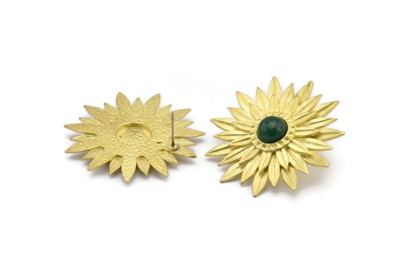 Messing Sonnenblume Ohrring, 2 Rohmessing Blume Ohrstecker - Pad Größe 8 Mm N0703 Messing Sonnenblume Ohrring, 2 Rohmessing Blume Ohrstecker - Pad Größe 8 Mm N0703 von yakutum