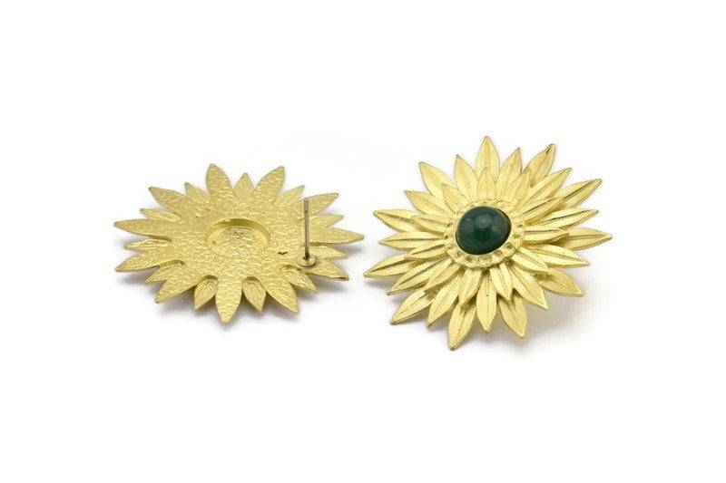 Messing Sonnenblume Ohrring, 2 Rohmessing Blume Ohrstecker - Pad Größe 8 Mm N0703 Messing Sonnenblume Ohrring, 2 Rohmessing Blume Ohrstecker - Pad Größe 8 Mm N0703 von yakutum