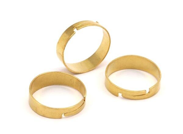 Messing Verstellbarer Ring - 24 Rohmessing Verstellbare Ringe | 18 Mm Mn94 von yakutum