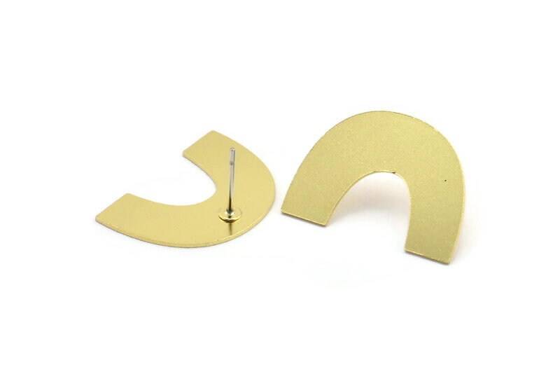 Ohrring Ohrstecker, 6Er Messing U Form Ohrstecker | 18x26x0.60 Mm A2911 von yakutum