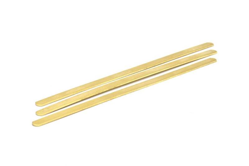 Rechteckig, 6 Messing Armbänder Rohlinge | 6x145x1mm D0226 von yakutum