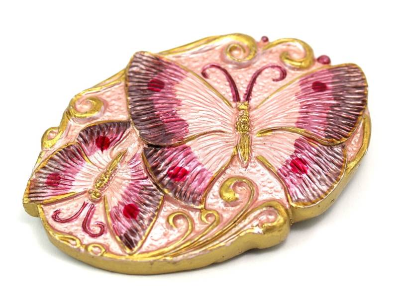 Rosa Schmetterling Schnalle, 1 Vintage Handgemachte Gürtelschnalle 120 X 80 Mm - Made in Germany von yakutum