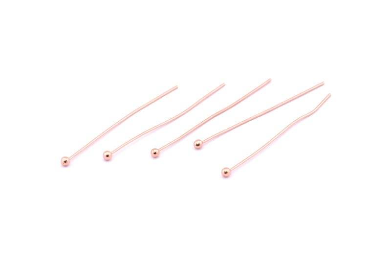 Rosegold Anstecknadel, 100 Rosegold-Ton Messing Kugel Kopf Pins | 35x2x0.6 Mm A1066 von yakutum