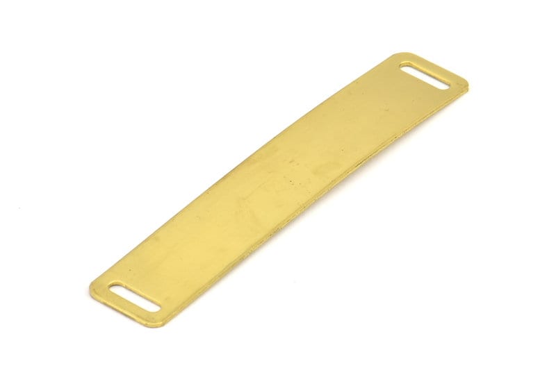 Selbstgemachte Armband Rohlinge, 6 Messing Armbänder Rohlinge Mit 2 Löchern | 15 X 80 Mm A0073 von yakutum