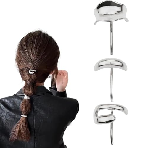 3pcs Legierung Hair Haken Haarzubehör, Metall -Pferdeschwanzhalter -Haarklammern für Frauen und Mädchen, Mode Haarzubehör dekorative gotische Punk -Manschette Barrettes für Frauen langes Haar 3pcs Legierung Hair Haken Haarzubehör, Metall -Pferdeschwanzhalter -Haarklammern für Frauen und Mädchen, Mode Haarzubehör dekorative gotische Punk -Manschette Barrettes für Frauen langes Haar von yamaal