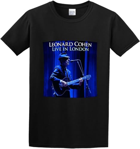 Men's Leonard Cohen Live in London Regular Fit T Shirt Size XL von yanli