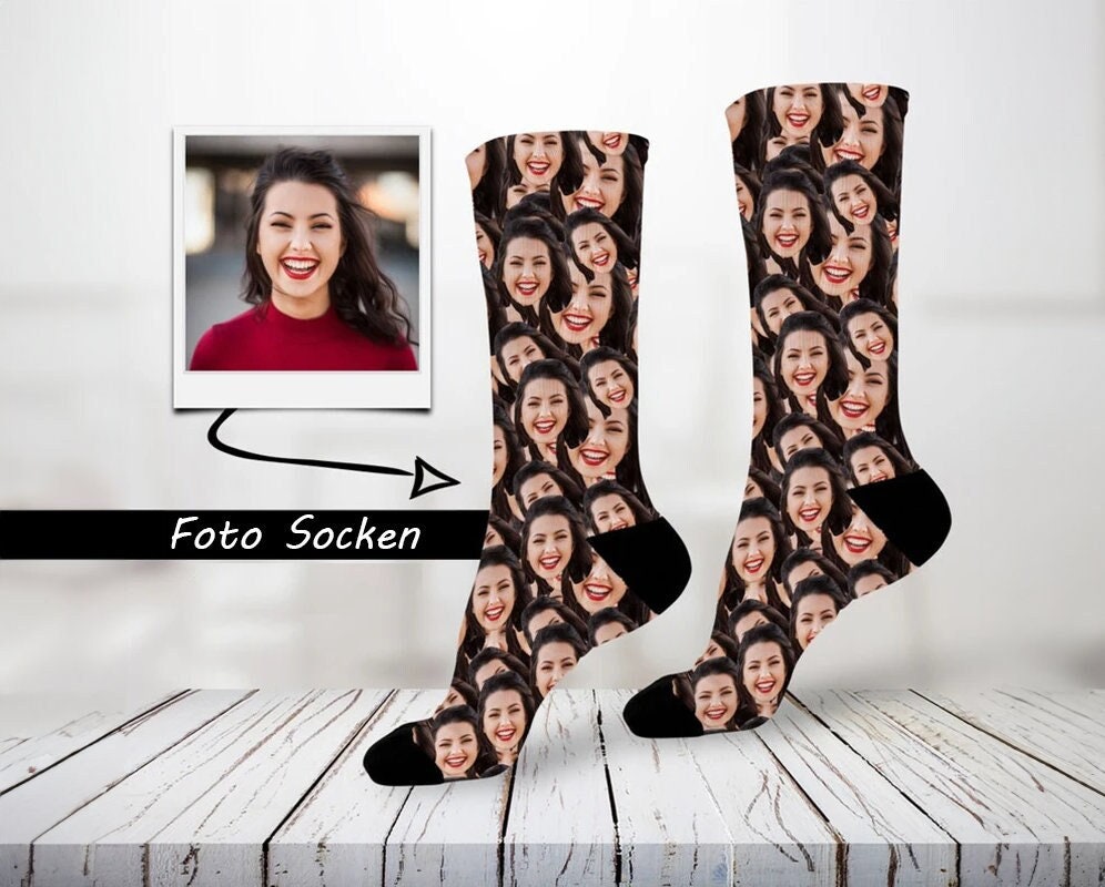 Personalisiert Socken Bild Druck | Familie Oder Freundschaft Trage Deine Liebsten Überall Hin Mit Bilder Foto Geschenk von yannisamachts