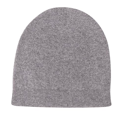 yanopurna Kaschmir Mütze – aus 100% Kaschmirwolle, Cashmere Beanie handgewebt aus Nepal, Unisex, Handwäsche, Dunkelgrau von yanopurna