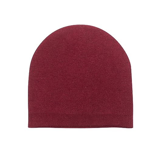 yanopurna Kaschmir Mütze – aus 100% Kaschmirwolle, Cashmere Beanie handgewebt aus Nepal, Unisex, Handwäsche, Dunkelrot von yanopurna