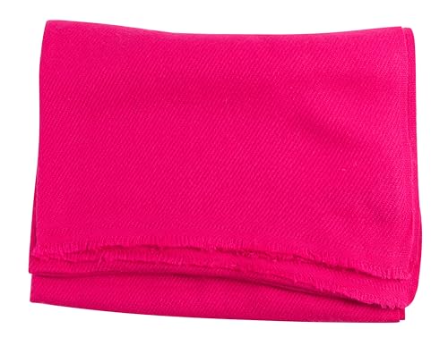 yanopurna Kaschmir Schal – aus 100% Kaschmirwolle, 68x190 cm, Cashmere Schal handgewebt aus Nepal, Unisex, Handwäsche, Pink von yanopurna