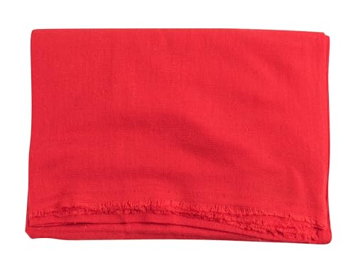 yanopurna Kaschmir Tuch – aus 100% Kaschmirwolle, 68x190 cm, Cashmere Schal handgewebt aus Nepal, Unisex, Handwäsche, Rot von yanopurna