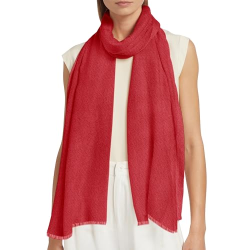 yanopurna Sommerschal Damen aus 100% Kaschmir – Handgewebter Kaschmirschal, Einfarbiges Tuch & Stola – Leichtes Halstuch für Frühling & Sommer – Unisex, Hergestellt in Nepal (68x190 cm) von yanopurna
