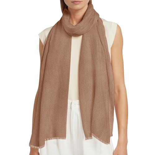 yanopurna Sommerschal Damen aus 100% Kaschmir – Handgewebter Kaschmirschal, Einfarbiges Tuch & Stola – Leichtes Halstuch für Frühling & Sommer – Unisex, Hergestellt in Nepal (68x190 cm) von yanopurna