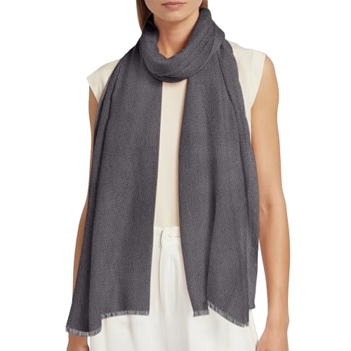 yanopurna Sommerschal Damen aus 100% Kaschmir – Handgewebter Kaschmirschal, Einfarbiges Tuch & Stola – Leichtes Halstuch für Frühling & Sommer – Unisex, Hergestellt in Nepal (68x190 cm) von yanopurna