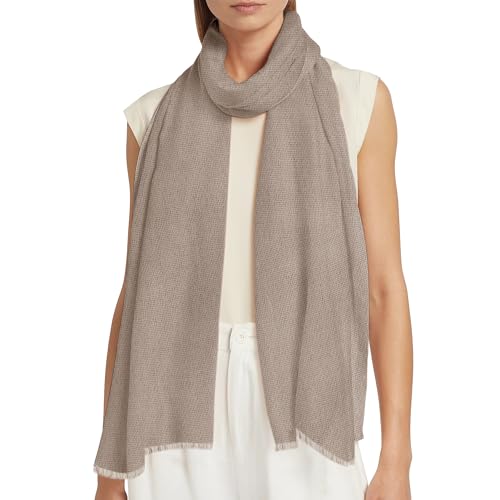 yanopurna Sommerschal Damen aus 100% Kaschmir – Handgewebter Kaschmirschal, Einfarbiges Tuch & Stola – Leichtes Halstuch für Frühling & Sommer – Unisex, Hergestellt in Nepal (68x190 cm) von yanopurna