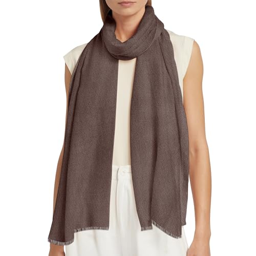 yanopurna Sommerschal Damen aus 100% Kaschmir – Handgewebter Kaschmirschal, Einfarbiges Tuch & Stola – Leichtes Halstuch für Frühling & Sommer – Unisex, Hergestellt in Nepal (68x190 cm) von yanopurna