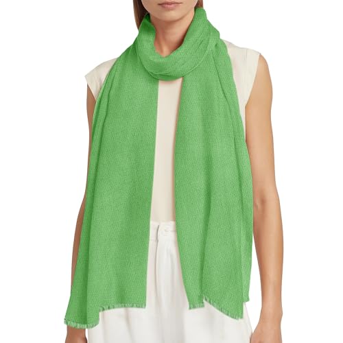yanopurna Sommerschal Damen aus 100% Kaschmir – Handgewebter Kaschmirschal, Einfarbiges Tuch & Stola – Leichtes Halstuch für Frühling & Sommer – Unisex, Hergestellt in Nepal (68x190 cm) von yanopurna