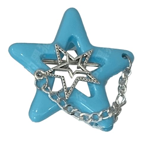 1 x 2 x Stern-Haarspangen für Mädchen, schöne Accessoires, rutschfeste dekorative Kette von yanwuwa