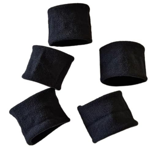 5 Stück breite, nahtlose hohe Pferdeschwanz-Haargummis, elastische Haarbänder für Damen, rutschfest, Workout, Sport, Haar-Zubehör von yanwuwa