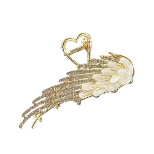 Elegante Haarklammer mit Strasssteinen in Flügelform für Damen und Mädchen, modisches Haarstyling-Accessoire für den täglichen Gebrauch von yanwuwa
