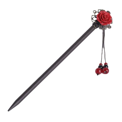 Elegante Haarnadel im chinesischen Stil für Frauen, traditionelle, ästhetische Handarbeit, baumelndes Holz für Han-Kostüm-Requisiten von yanwuwa