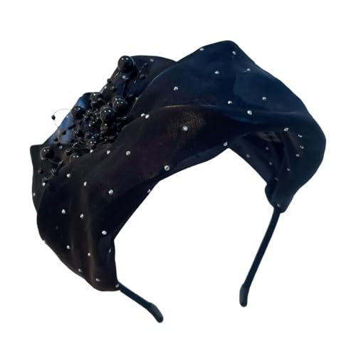 Elegante Musselin-Stirnbänder, Abendkleider, Haarreifen, bequemer Kopfschmuck, Haarschmuck für Abendgarderobe von yanwuwa