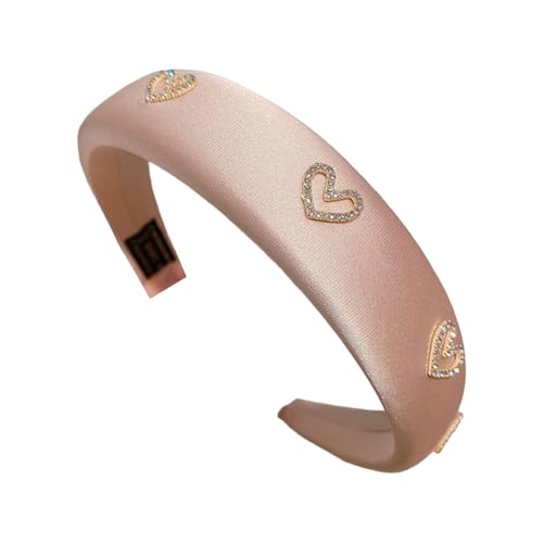 Funkelnde Stirnbänder mit herzförmigen Strasssteinen, Haarband für Damen und Mädchen, bequemer Kopfschmuck für verschiedene Anlässe von yanwuwa