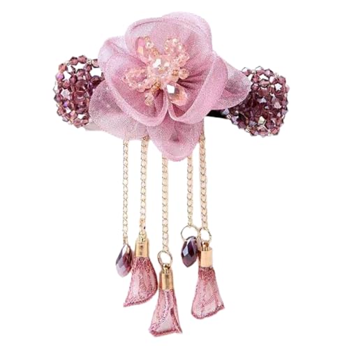 Haarnadel im chinesischen Stil, handgefertigt, Blume, lange Quasten, Frauen-Haarnadel für Pferdeschwanz und verschiedene Frisuren von yanwuwa